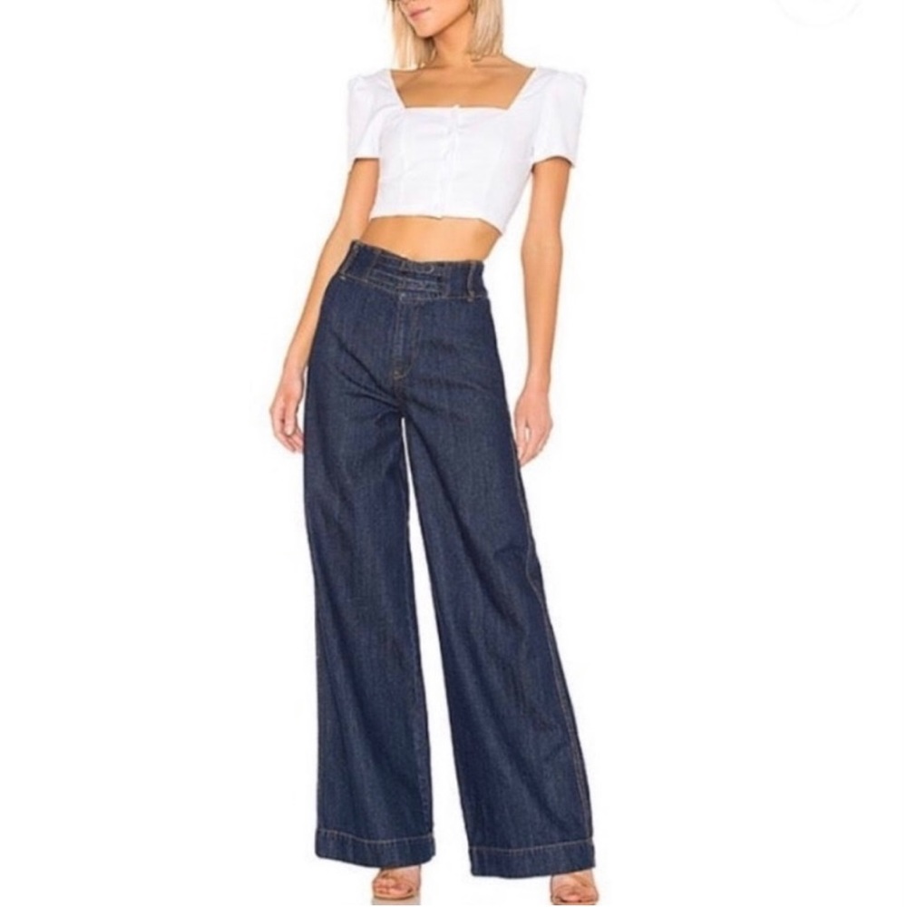 Indigo Wide Leg Jeans